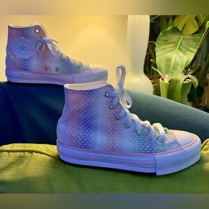 New! Converse All-Star Platform Hi-Top Pastel Classic Sneakers- Size 3